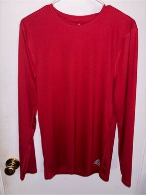 Reebok Men’s Long-Sleeve Crew Performance Shirt - Red